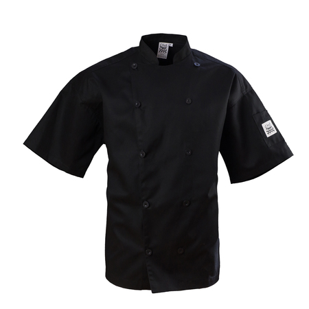 CHEF REVIVAL Traditional Chef's Short Sleeve  Jacket - Black - XS J045BK-XS